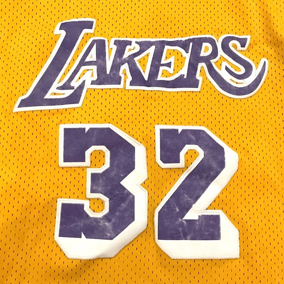 Adidas Hardwood Classics Los Angeles Lakers #32 Magic Johnson jersey Sz Large +2 - Picture 10 of 14